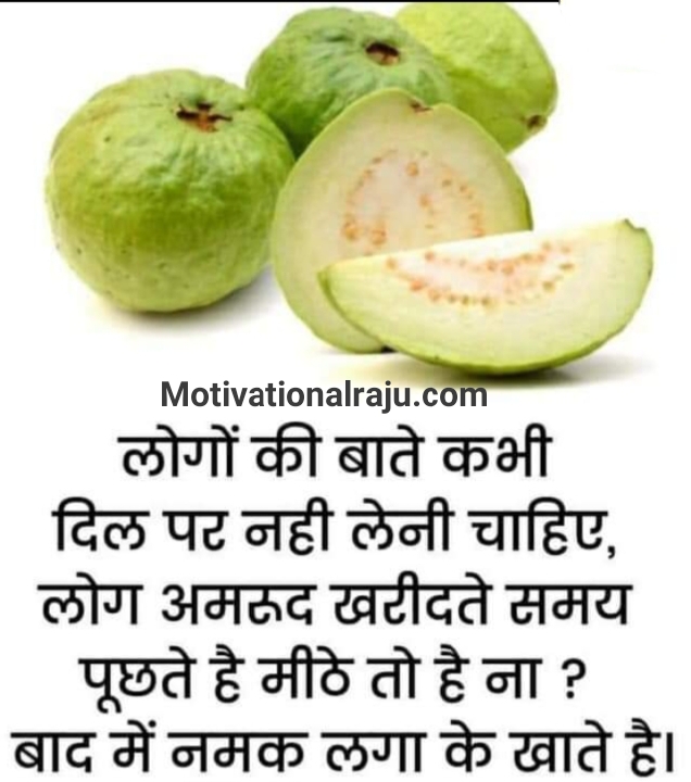 People's talk should never be taken on the heart, people are asking while buying guava, is it sweet? Later we eat salt