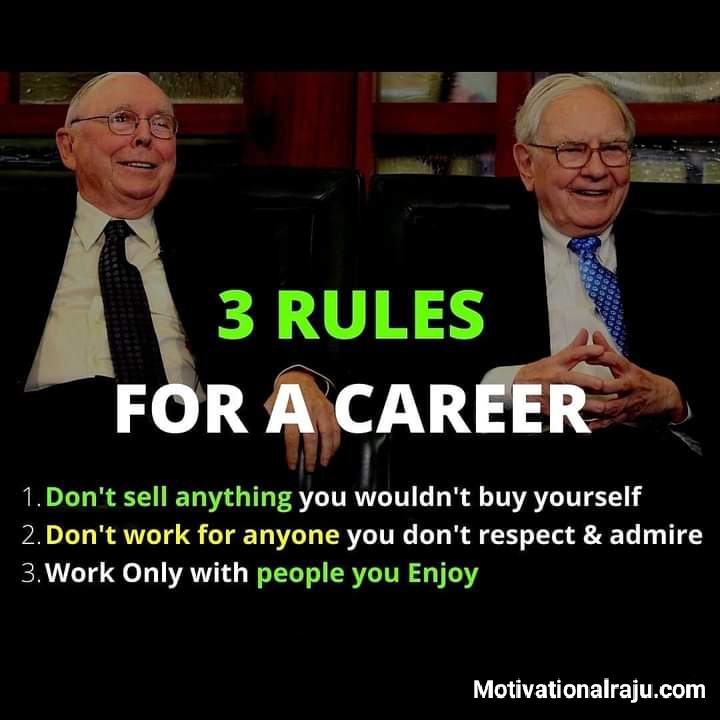 3 Rules For a Career